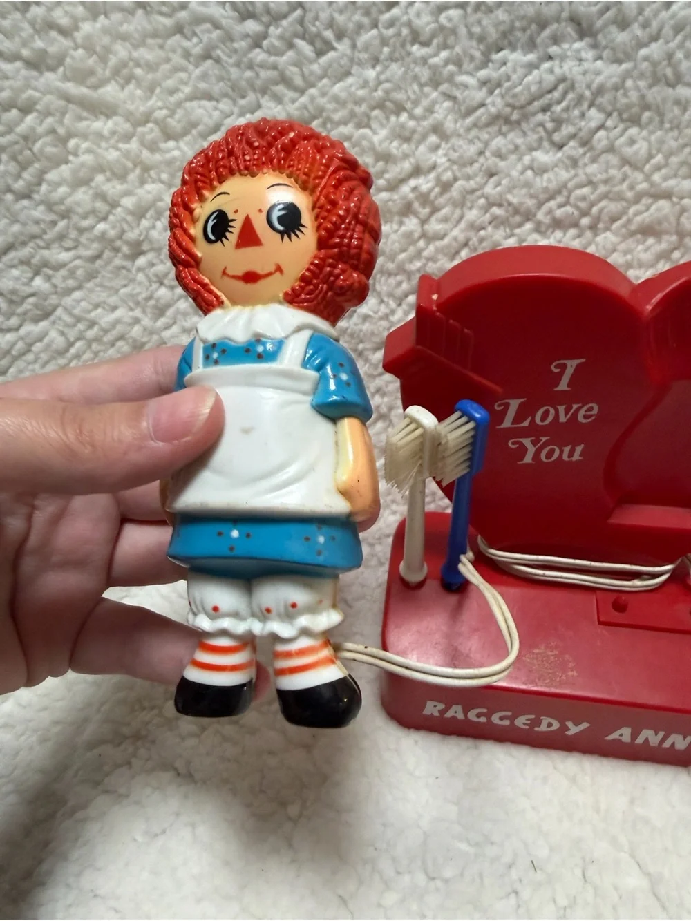 1973 Raggedy Ann Battery Operated Tooth Brush Set (not tested)